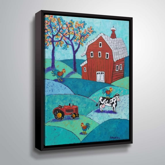 ArtWall Big Red, Gallery Wrapped Floater-framed Canvas by Holly Wojahn