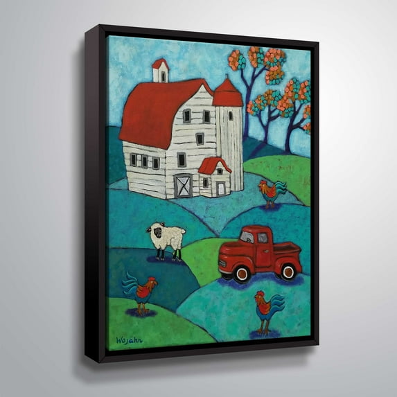 ArtWall Big White, Gallery Wrapped Floater-framed Canvas by Holly Wojahn