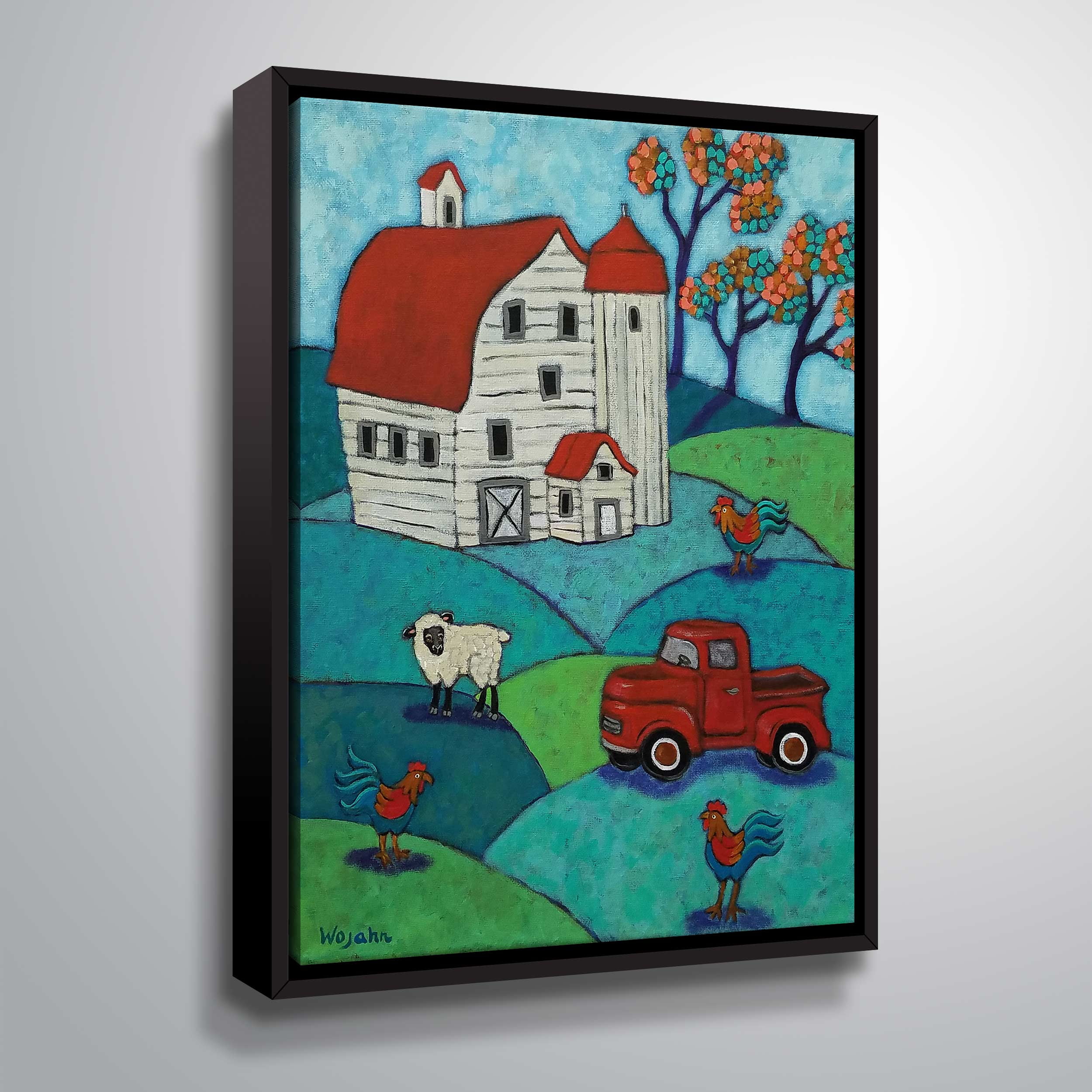 ArtWall Big White, Gallery Wrapped Floater-framed Canvas by Holly Wojahn