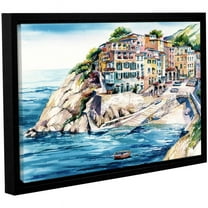 ArtWall Bill Drysdale "Cinque Terra" Gallery-Wrapped Floater-Framed Canvas