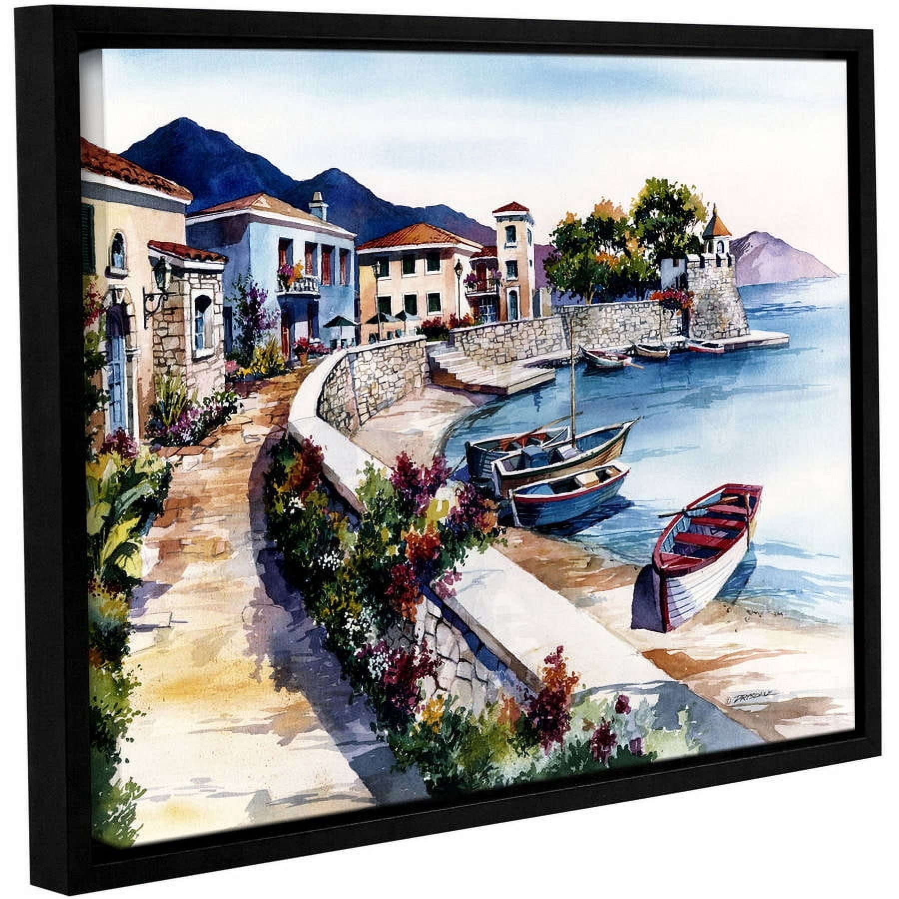 ArtWall Bill Drysdale "Nafpaktos" Gallery-Wrapped Floater-Framed Canvas