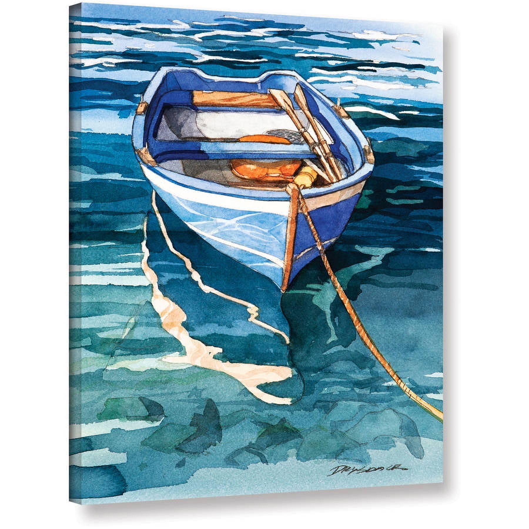 ArtWall Bill Drysdale "Sage Vernazza Reflection" Gallery-Wrapped Canvas