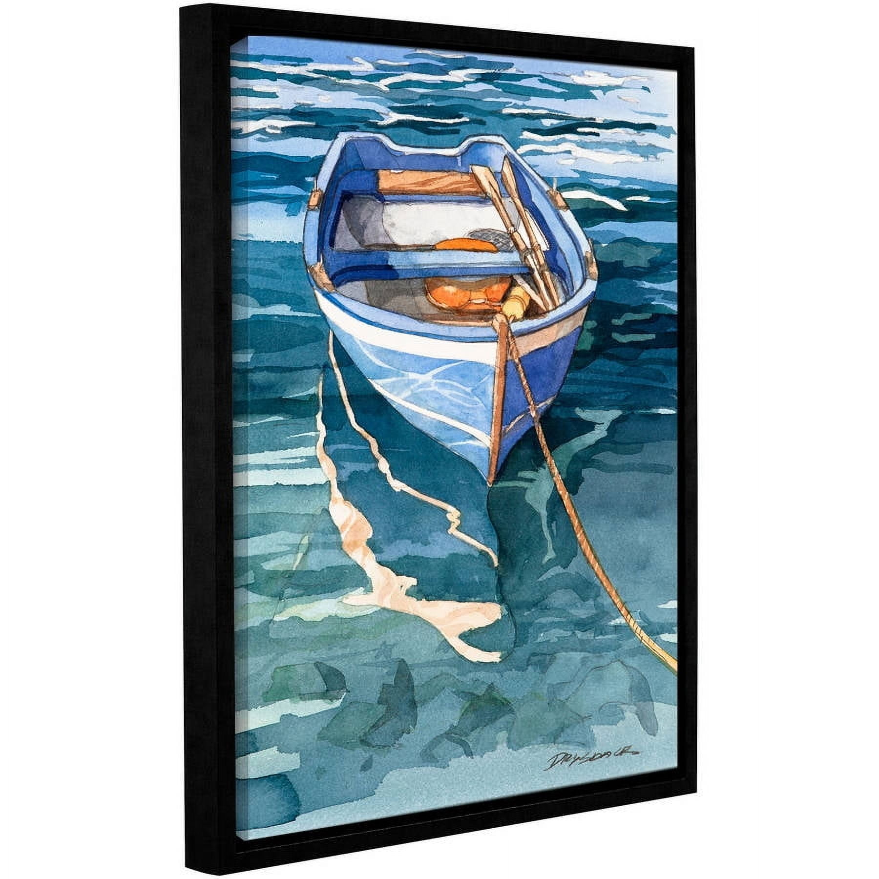 ArtWall Bill Drysdale "Sage Vernazza Reflection" Gallery-Wrapped Floater-Framed Canvas