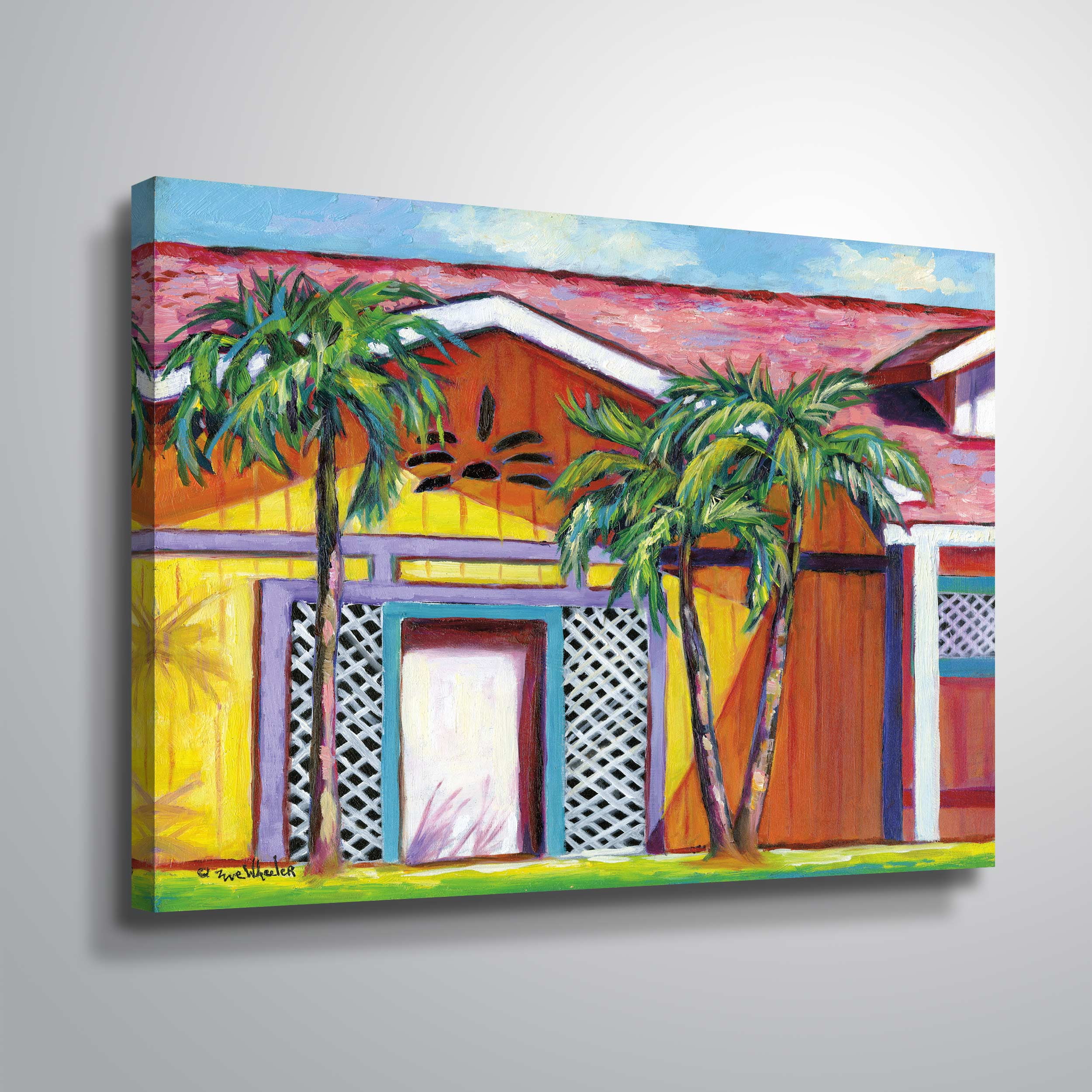 ArtWall Cayman colors, Gallery Wrapped Canvas by Eve Wheeler