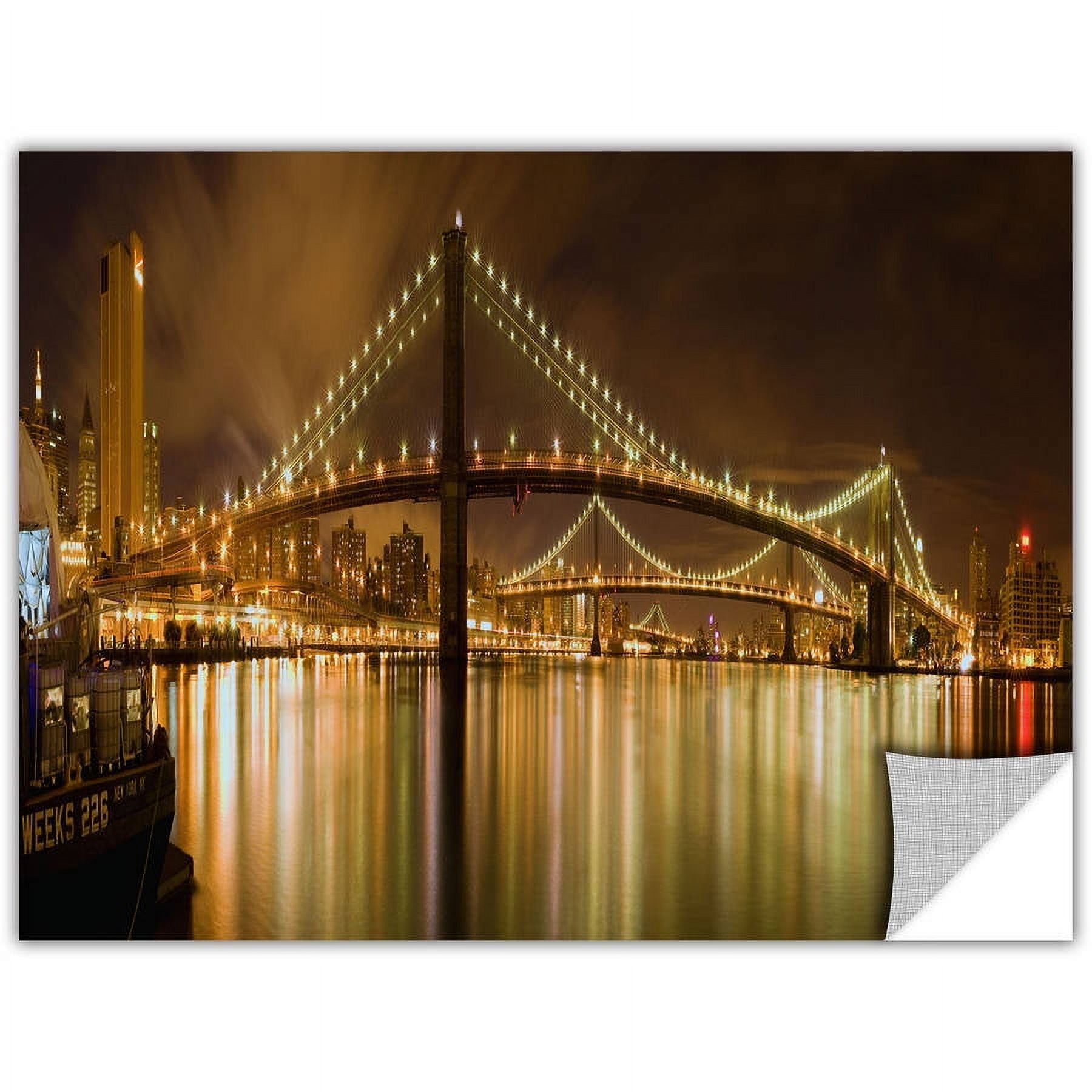 ArtWall Cody York "Brooklyn Bridge" ArtAppealz Removable Wall Art