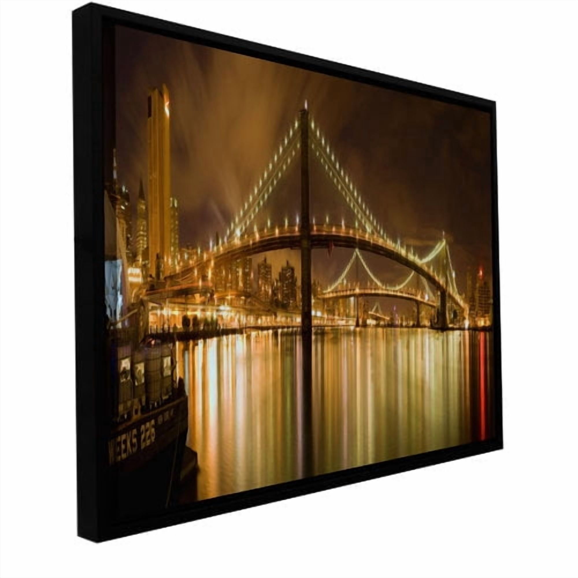 ArtWall 'Brooklyn Bridge' by Cody York Framed Photographic Print on Wrapped Canvas