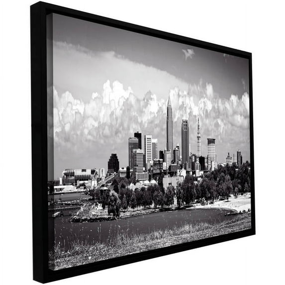 ArtWall Cody York "Cleveland Pano 1" Floater Framed Gallery-Wrapped Canvas