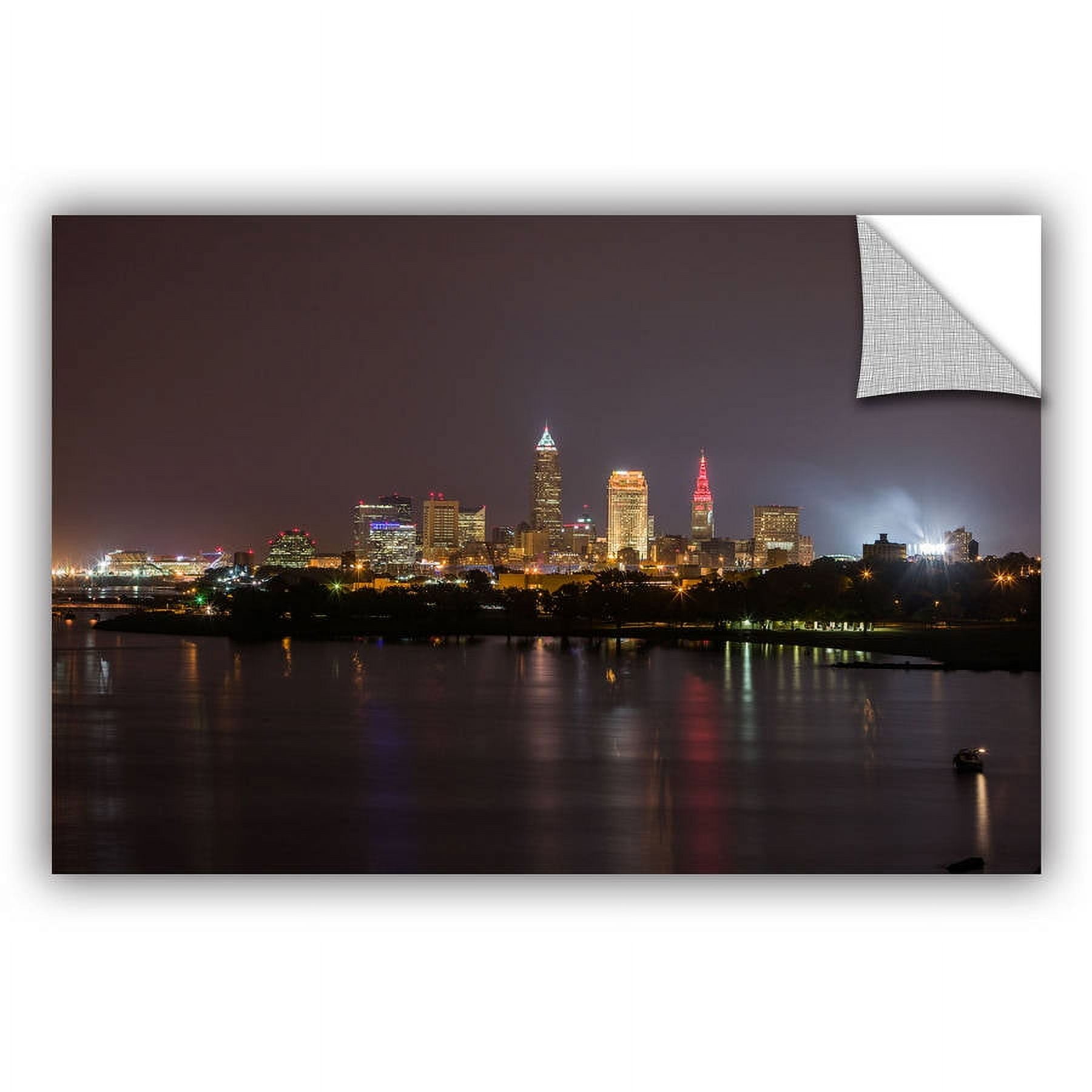 ArtWall Cody York "Cleveland Skyline 11" ArtAppealz Removable Wall Art
