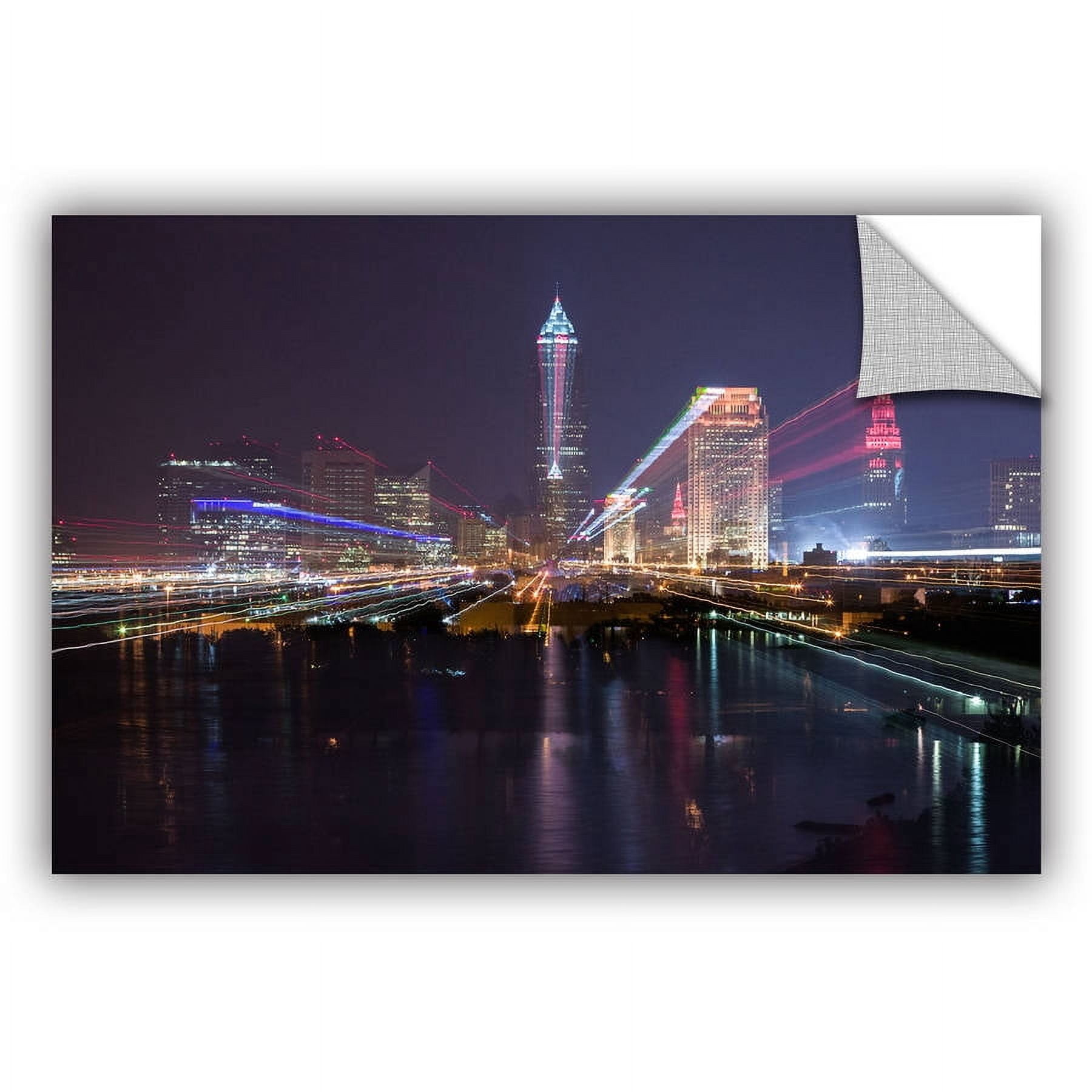 ArtWall Cody York "Cleveland Skyline 14" ArtAppealz Removable Wall Art