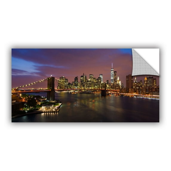 ArtWall Cody York "NYC with Brooklyn Bridge" ArtAppealz Removable Wall Art