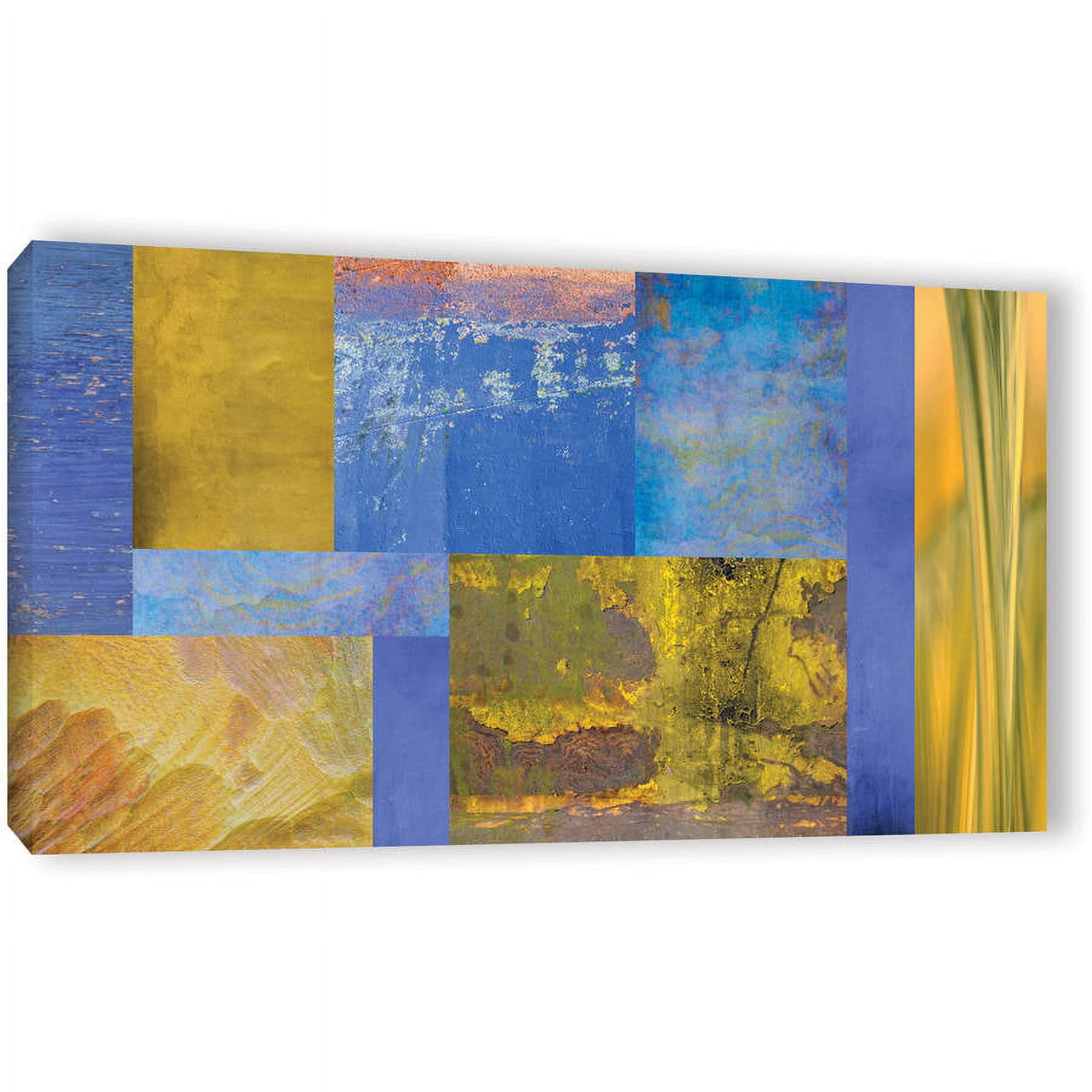 ArtWall Cora Niele "Blue Yellow Collage" Gallery-Wrapped Canvas