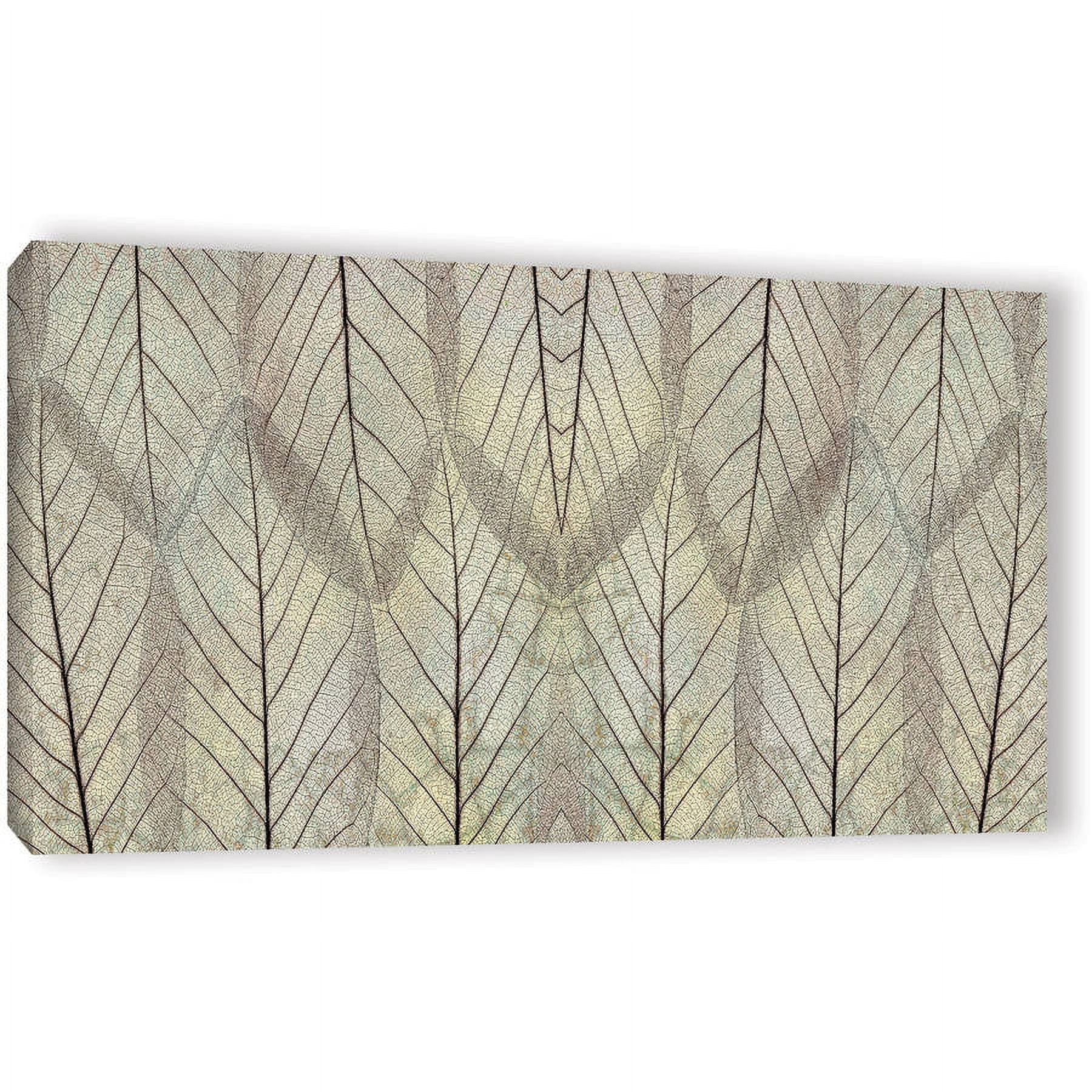 ArtWall Cora Niele "Leaf Design Cream" Gallery-Wrapped Canvas
