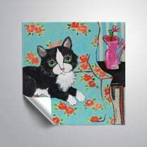 ArtWall Couch Cat, Removable Wall Art Mural by Holly Wojahn