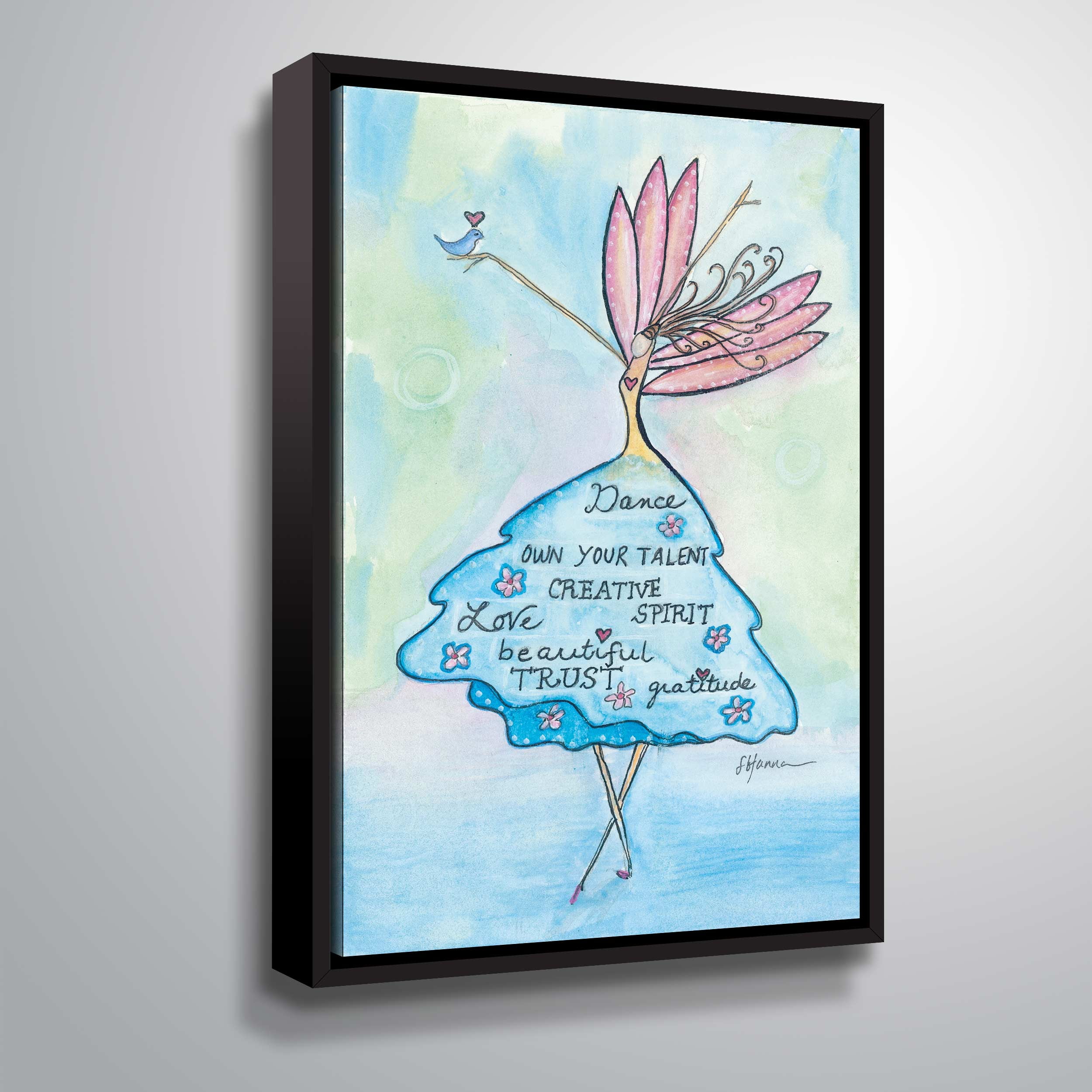 ArtWall Creative spirit, Gallery Wrapped Floater-framed Canvas by Lorri Hanna