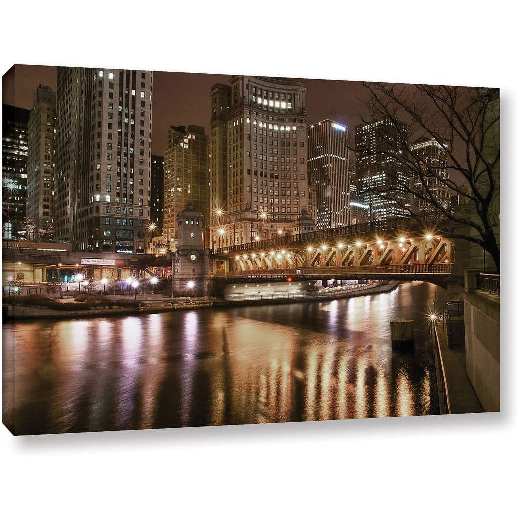 ArtWall Dan Wilson  " Chicago-Michigan Abenue Bridge " Art Appealz Removable Wall Art