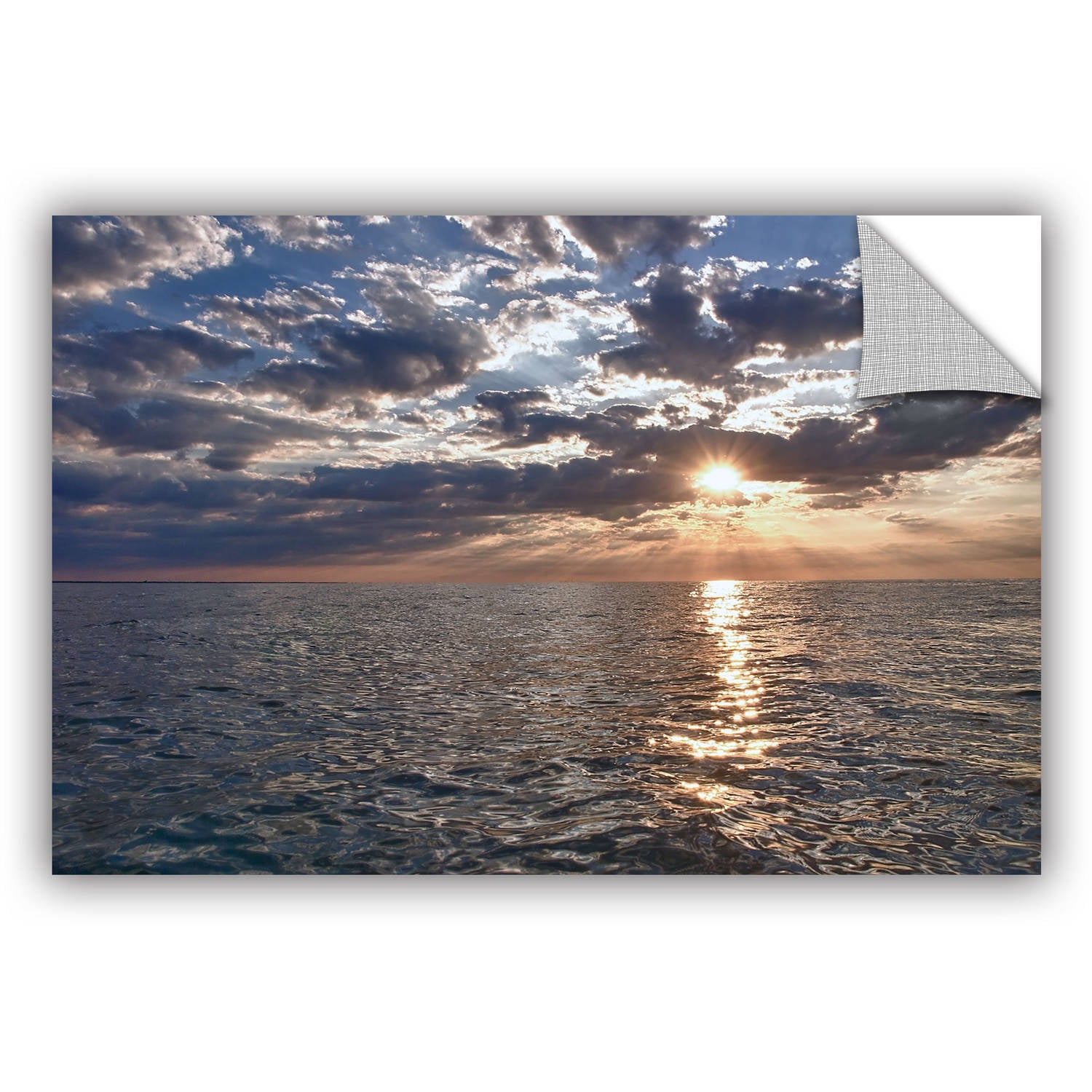 ArtWall Dan Wilson "Lake Erie Sunset I" ArtAppealz Removable Wall Art