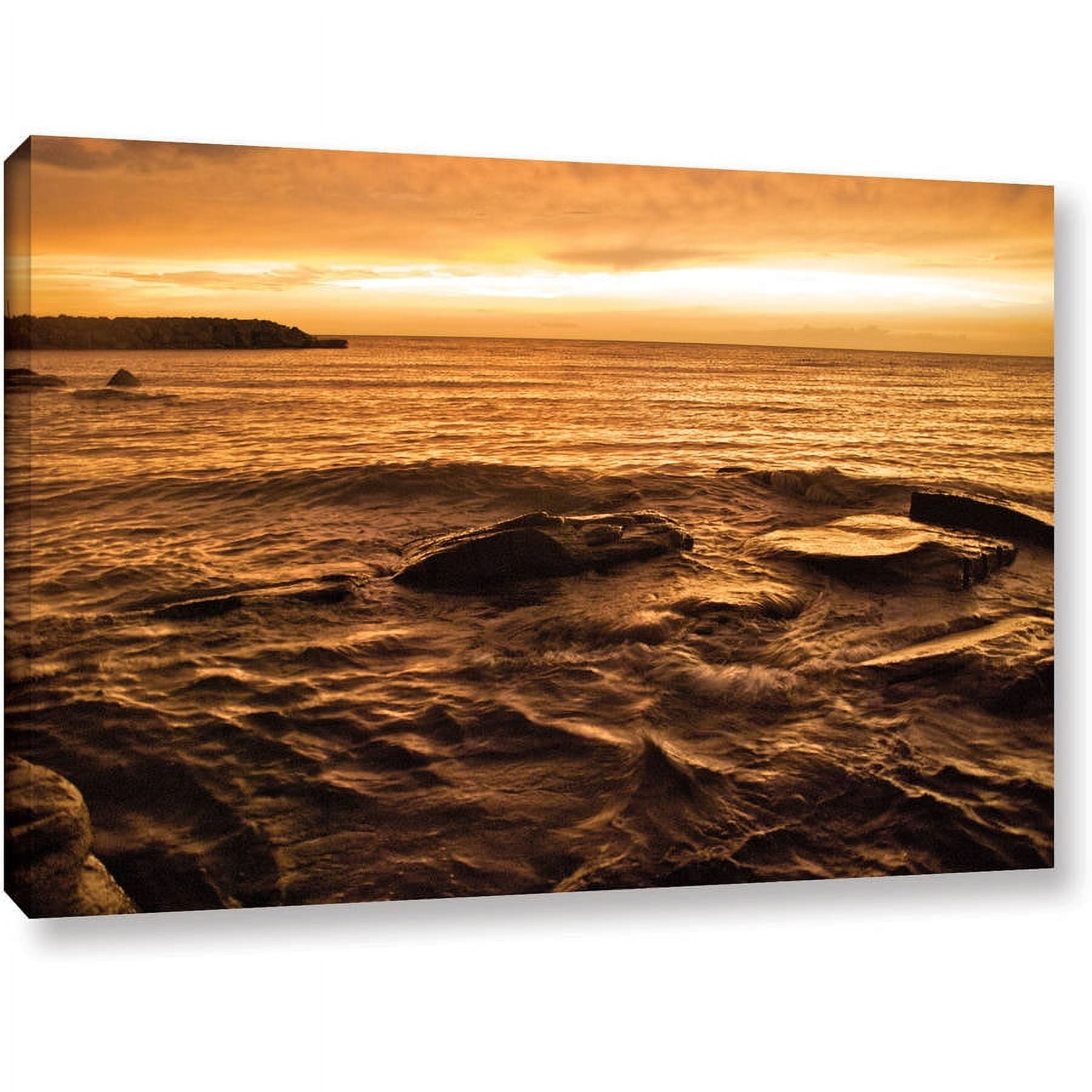 ArtWall Dan Wilson "Lake Erie Sunset III  " Gallery-Wrapped Canvas