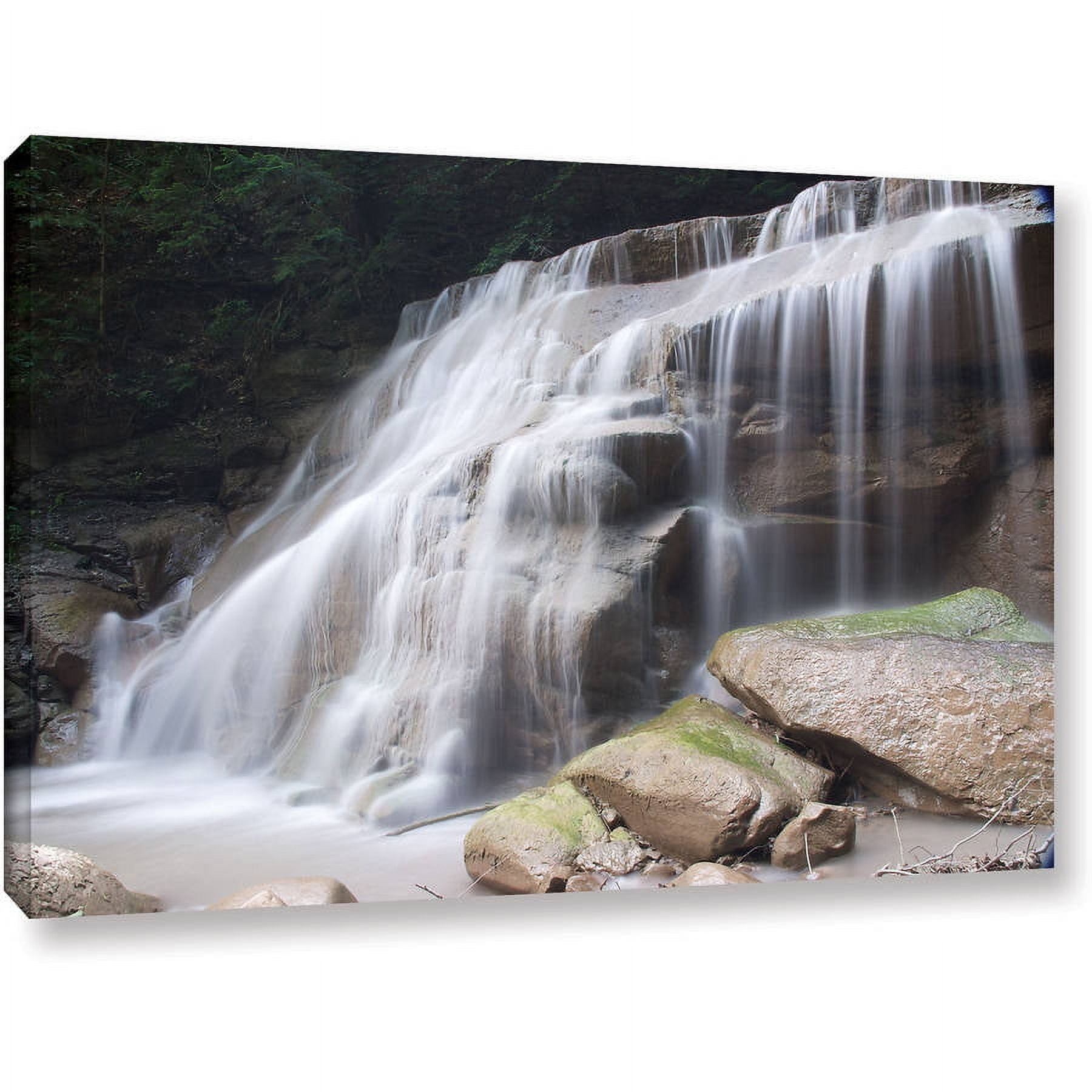 ArtWall Dan Wilson "New York- Rattlesnake Gulf Waterfall  " Gallery-Wrapped Canvas