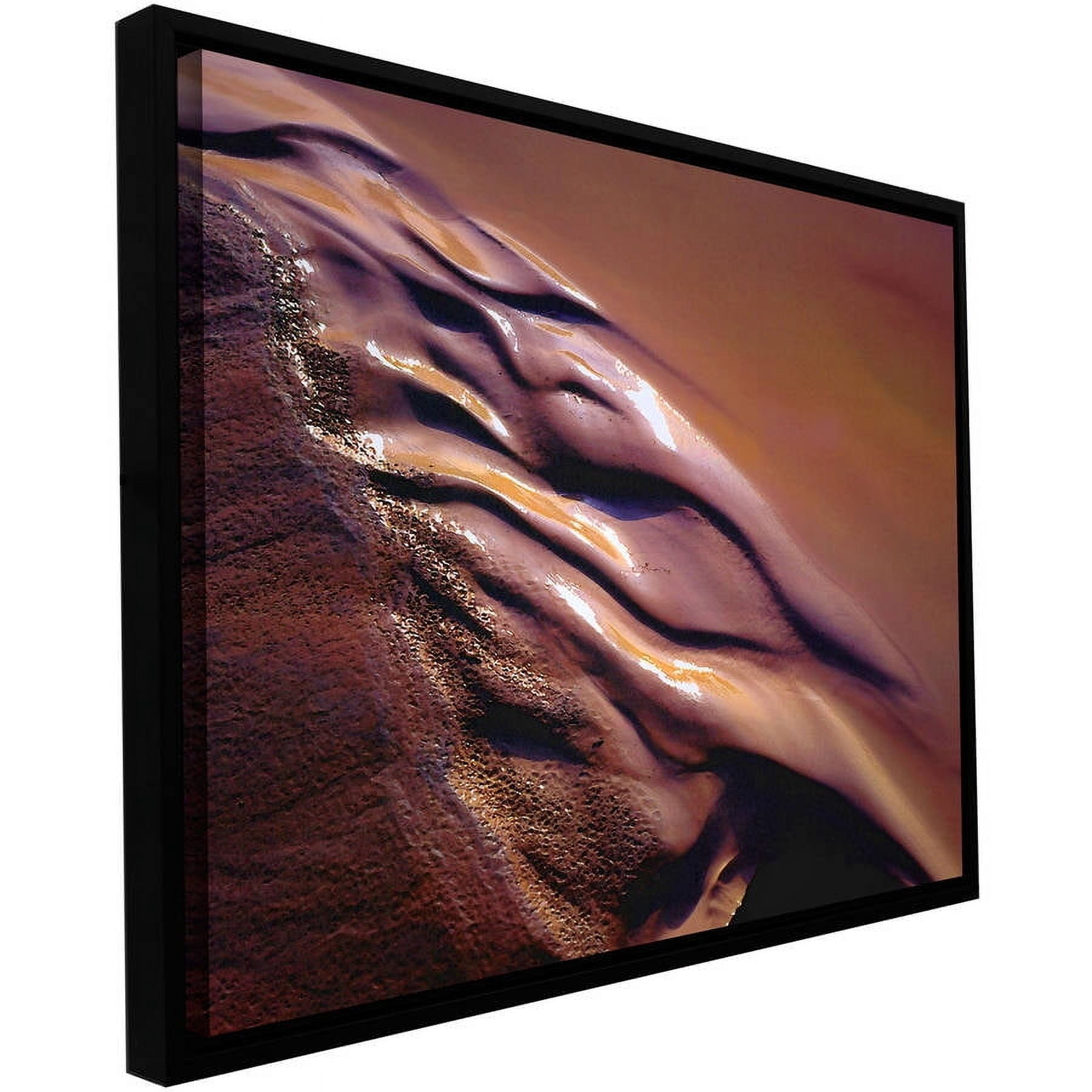 ArtWall Dean Uhlinger "Brief Desert Water" Floater Framed Gallery-Wrapped Canvas