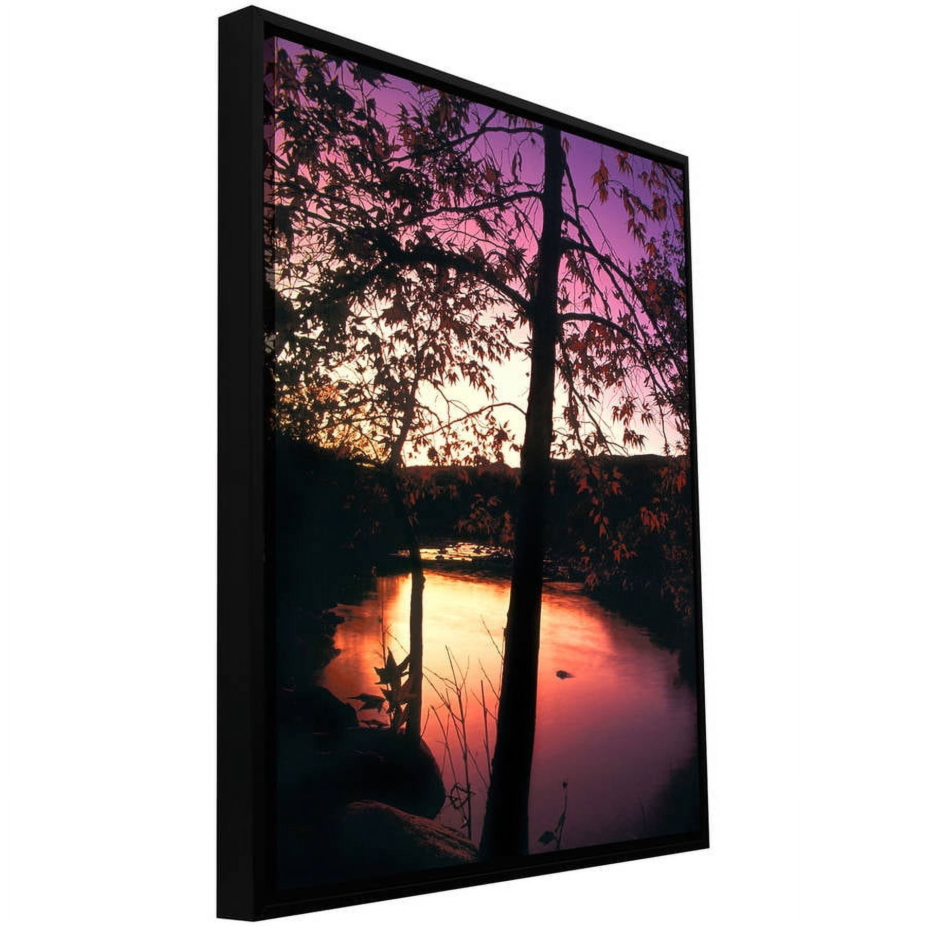 ArtWall Dean Uhlinger "Deer Creek Afterglow" Floater Framed Gallery-Wrapped Canvas