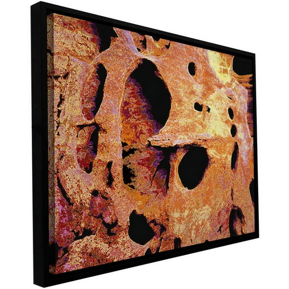 ArtWall Dean Uhlinger "Erosion Glow" Floater Framed Gallery-Wrapped Canvas