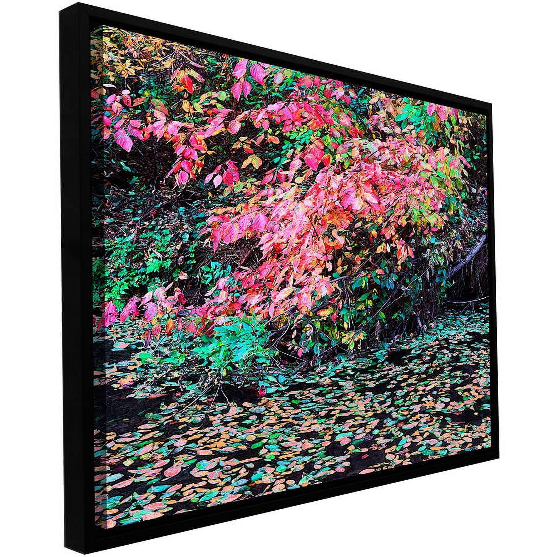 ArtWall Dean Uhlinger "Fall On The Pond" Floater Framed Gallery-Wrapped Canvas