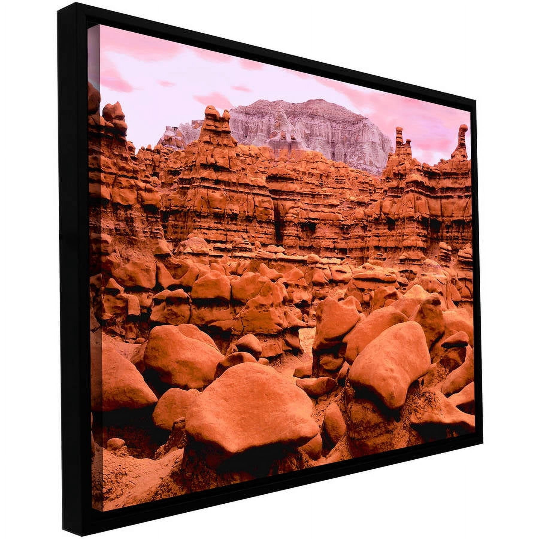ArtWall Dean Uhlinger "Goblin Valley Dusk" Floater Framed Gallery-Wrapped Canvas