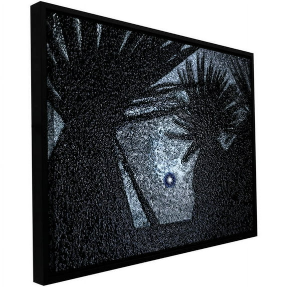 ArtWall Dean Uhlinger "In A Blue Moon" Floater Framed Gallery-Wrapped Canvas