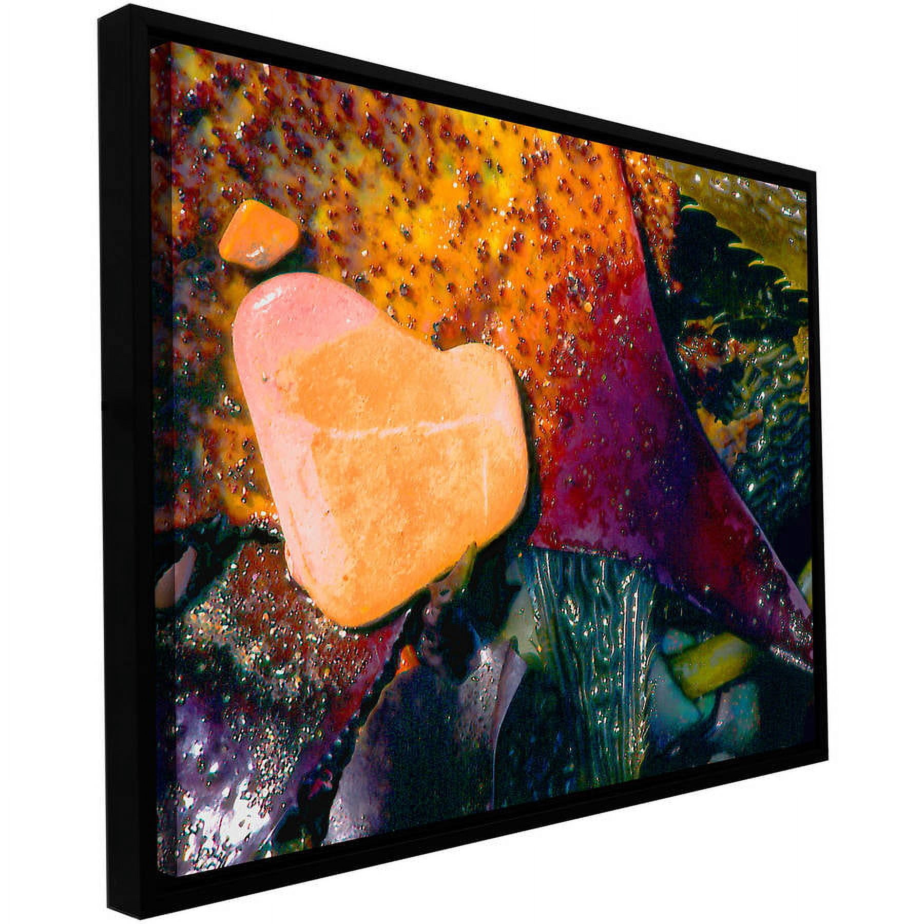 ArtWall Dean Uhlinger "Pebbles On Kelp" Floater Framed Gallery-Wrapped Canvas
