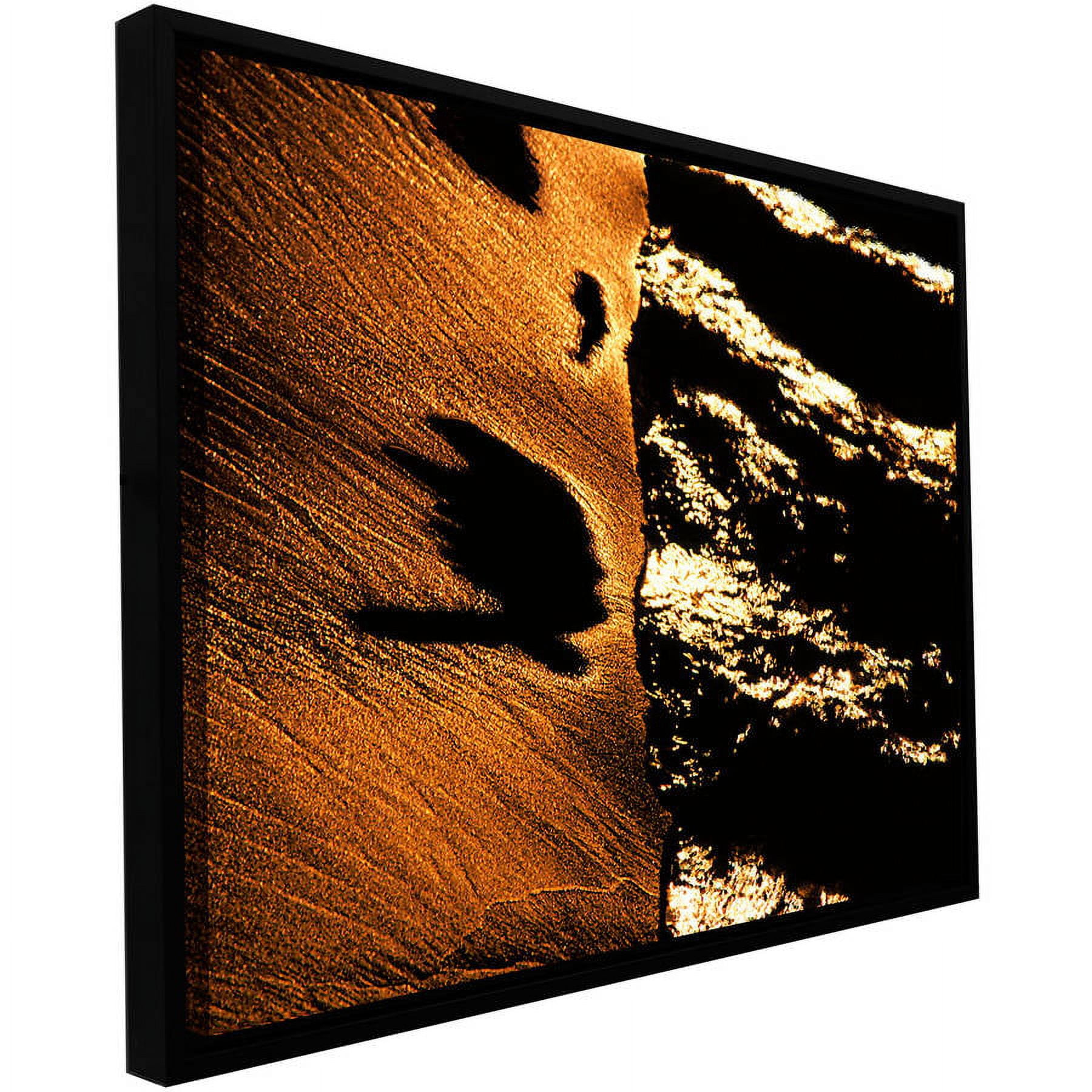 ArtWall Dean Uhlinger "Sand And Surf At Sunset" Floater Framed Gallery-Wrapped Canvas