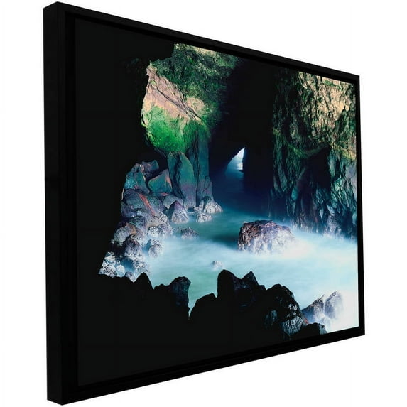 ArtWall Dean Uhlinger "Sea Lion Cave" Floater Framed Gallery-Wrapped Canvas