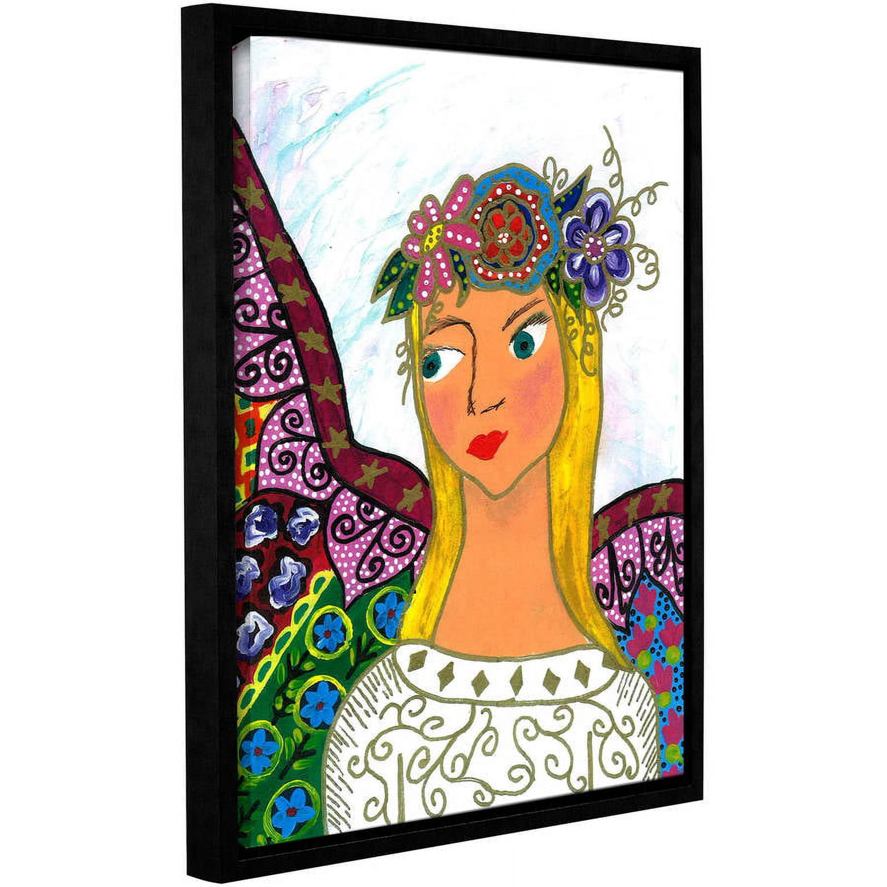 ArtWall Debra Purcell "Angel" Gallery-Wrapped Floater-Framed Canvas