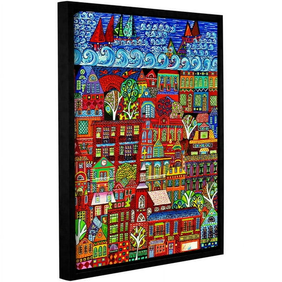 ArtWall Debra Purcell "Lakewood" Gallery-Wrapped Floater-Framed Canvas