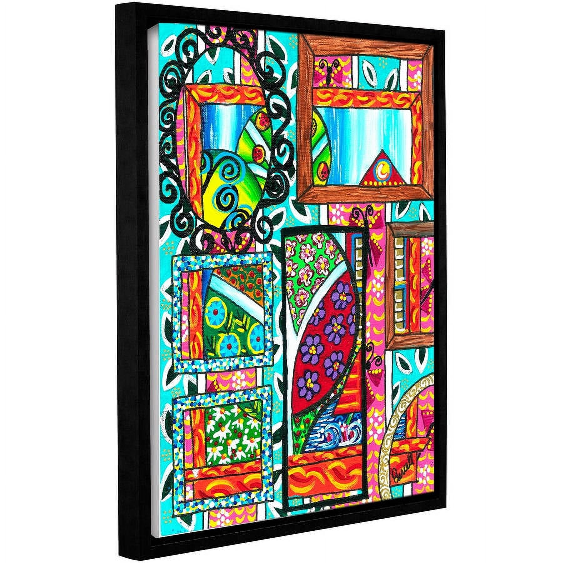 ArtWall Debra Purcell "Mirrors of Reflections" Gallery-Wrapped Floater-Framed Canvas