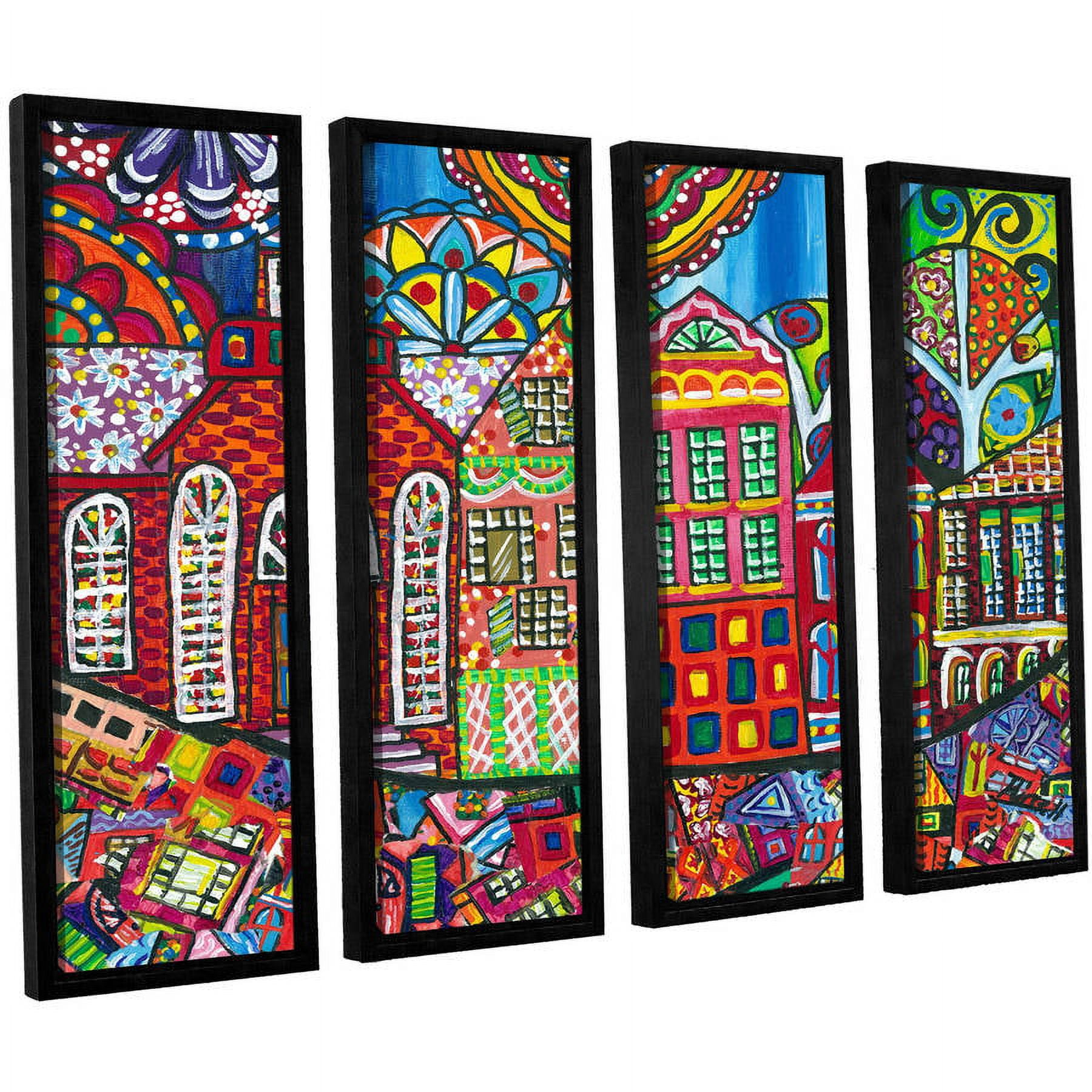 ArtWall Debra Purcell's "Lakewood Painted" 4-Piece Floater-framed Canvas Set