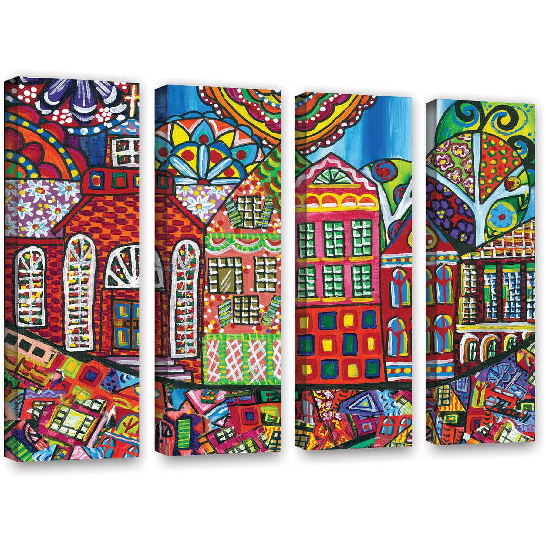 ArtWall Debra Purcell's "Lakewood Painted" 4-Piece Gallery-wrapped Canvas Set