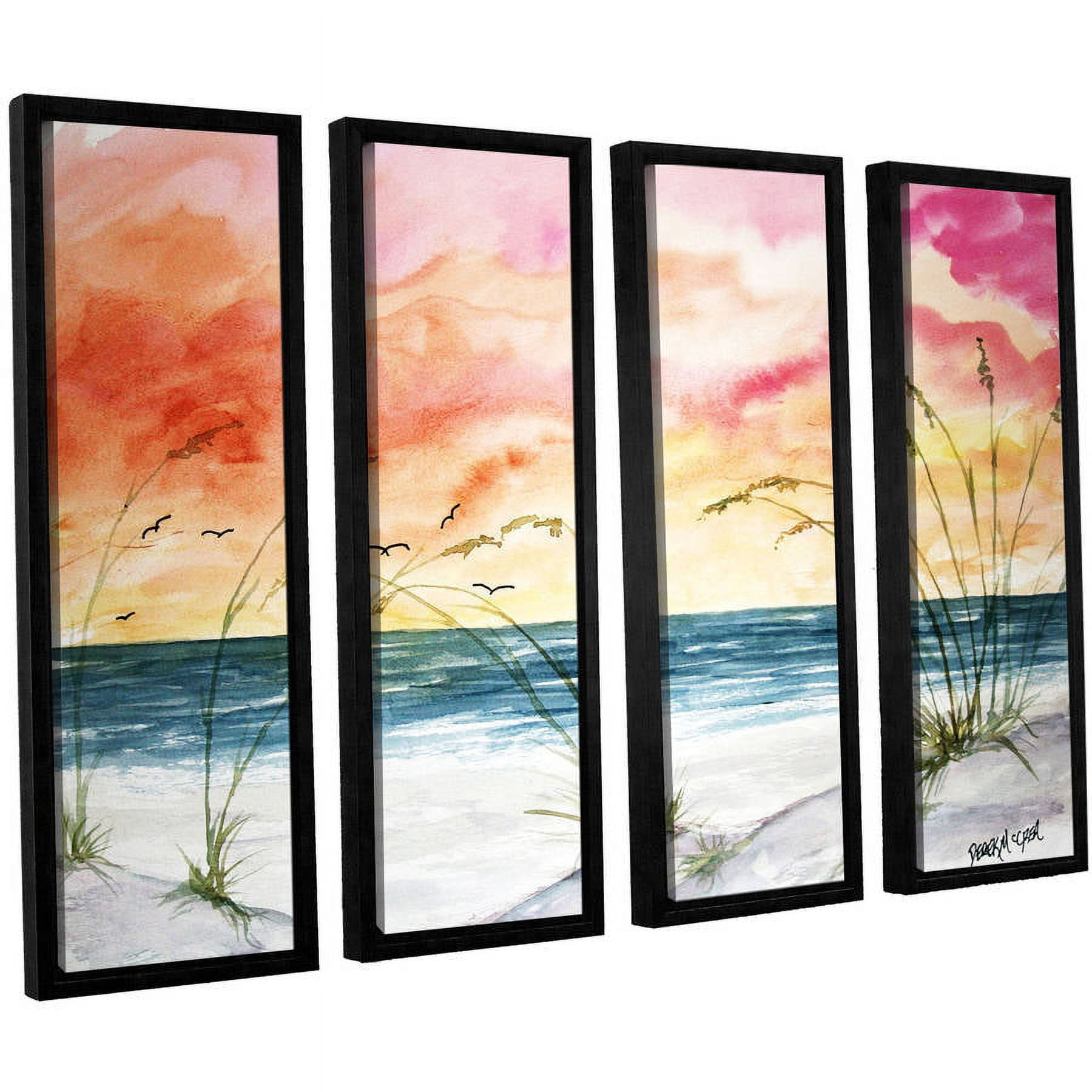 ArtWall Derek Mccrea "Abstract Seascape" 4-Piece Floater-framed Canvas Set