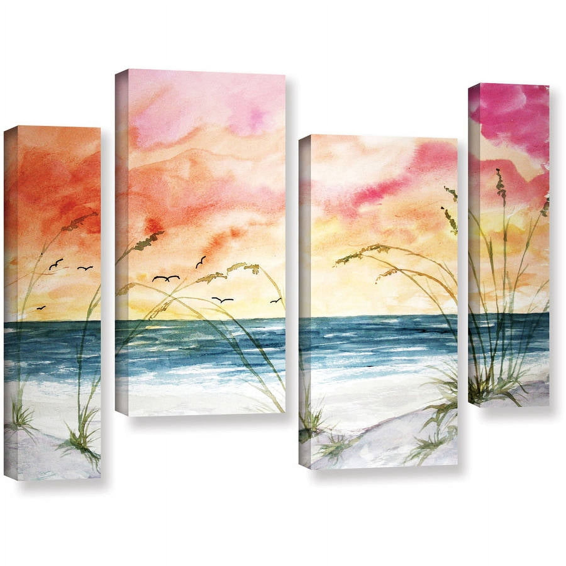 ArtWall Derek Mccrea "Abstract Seascape" 4-Piece Gallery-wrapped Canvas Staggered Set