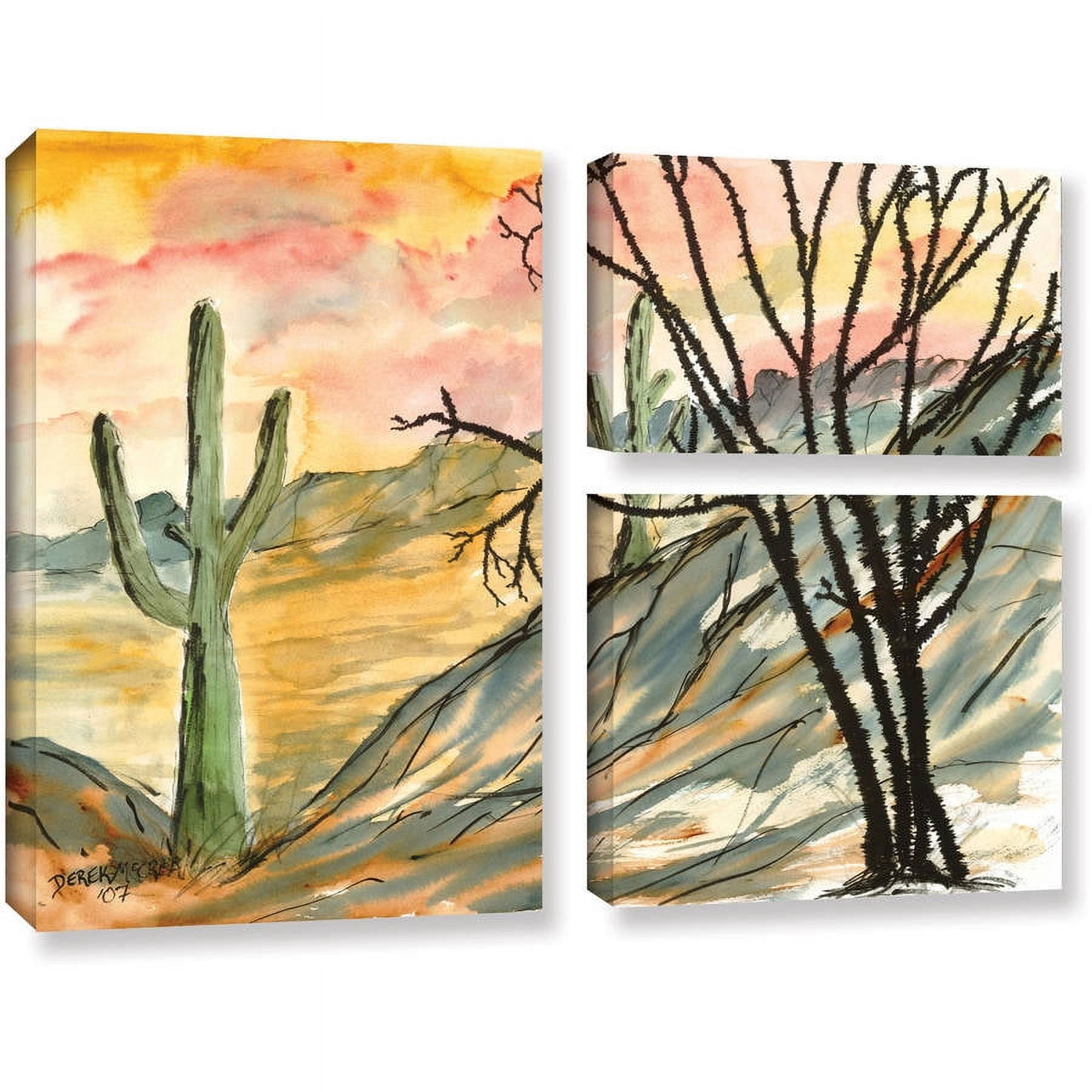 ArtWall Derek Mccrea "Arizona Evening" 3-Piece Gallery-wrapped Canvas Flag Set
