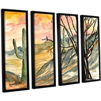 ArtWall Derek Mccrea "Arizona Evening" 4-Piece Floater-framed Canvas Set