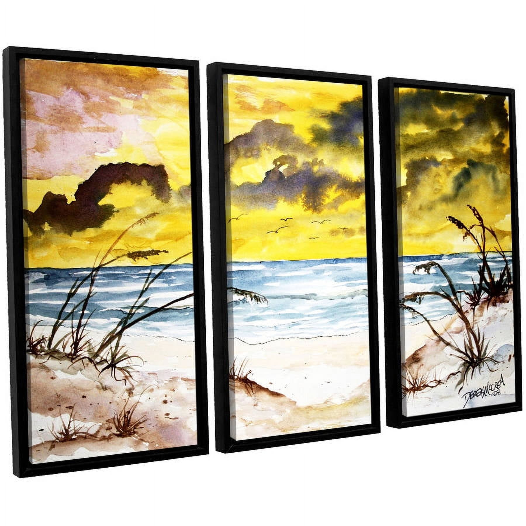 ArtWall Derek Mccrea "Beach Sand Dunes" 3-Piece Floater-framed Canvas Set
