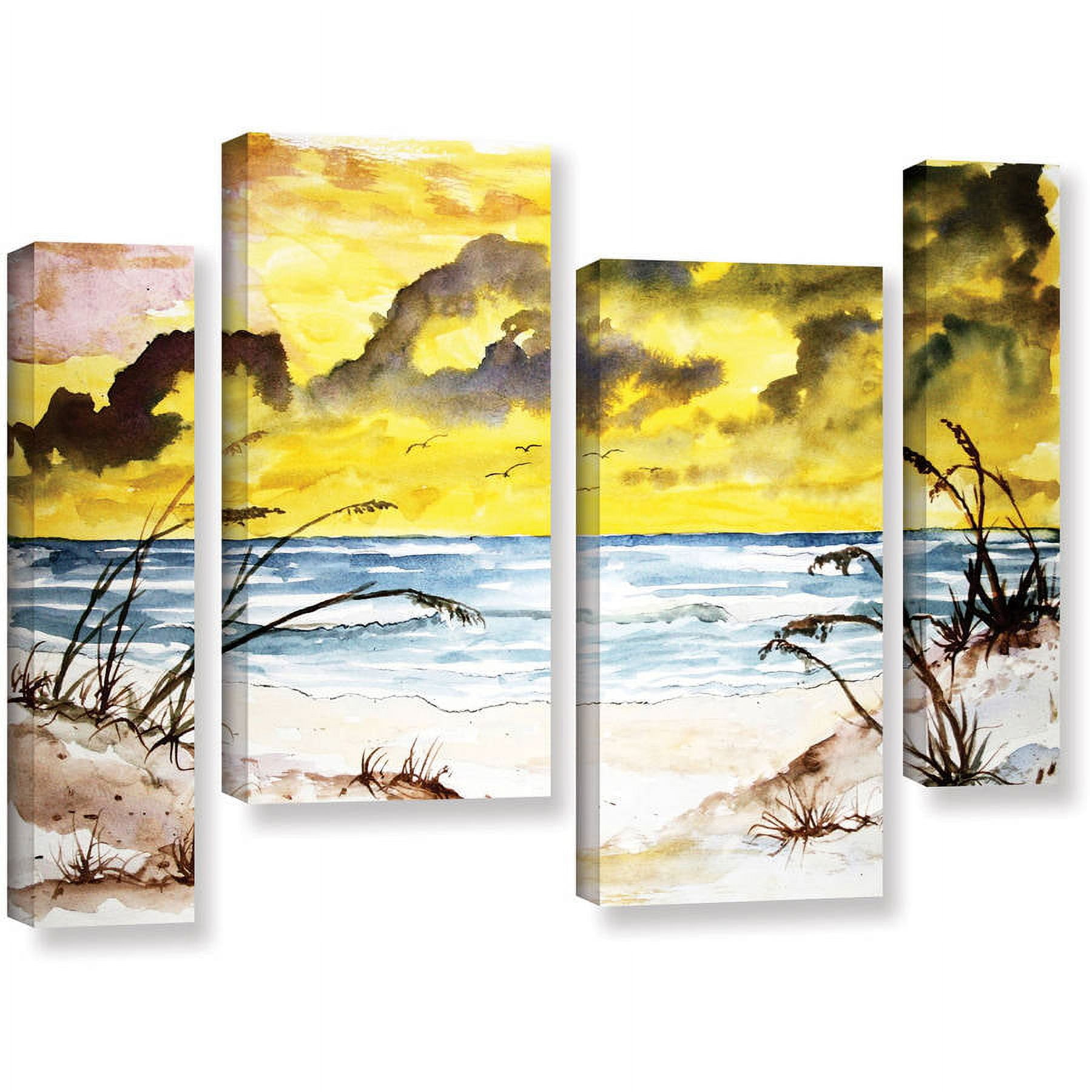 ArtWall Derek Mccrea "Beach Sand Dunes" 4-Piece Gallery-wrapped Canvas Staggered Set