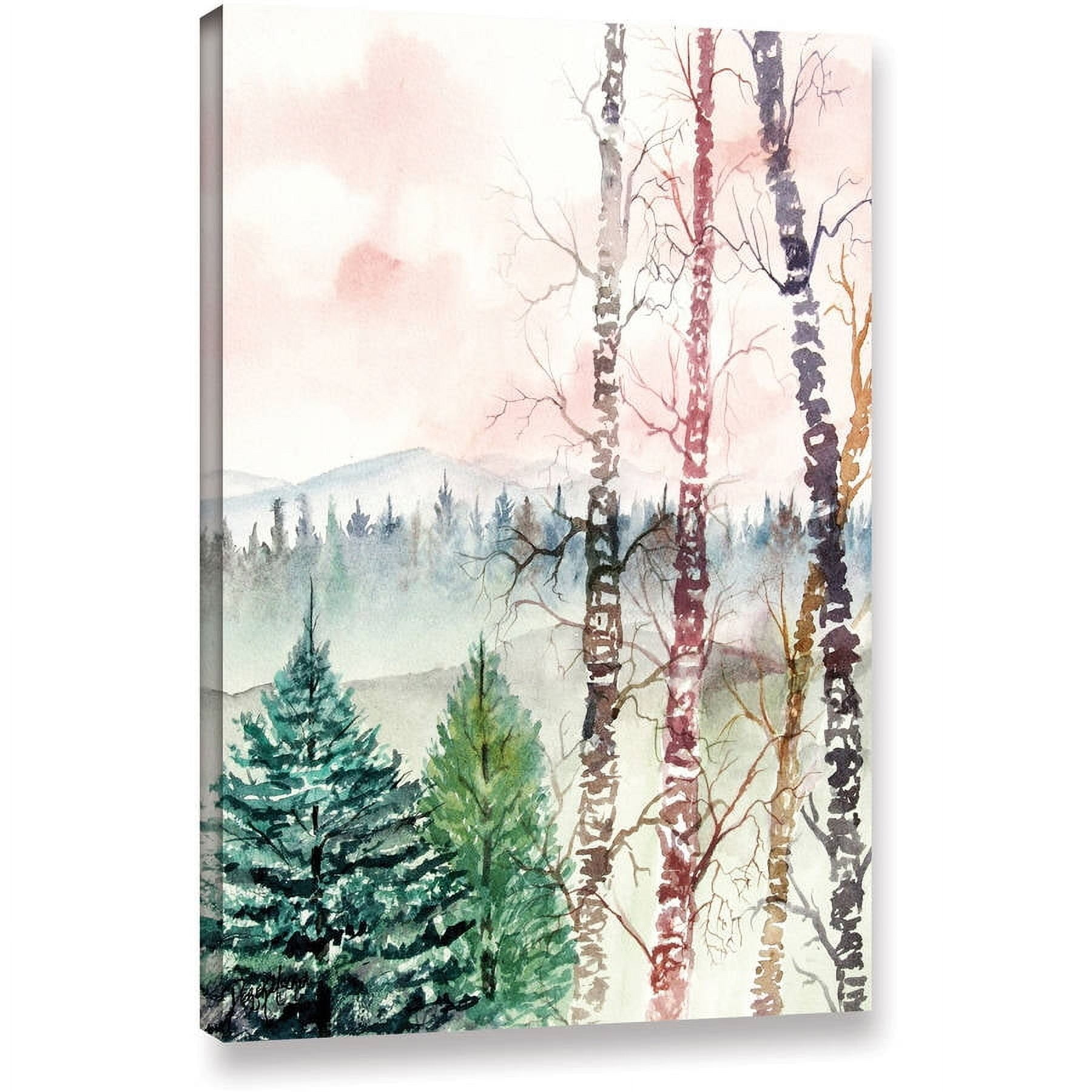 ArtWall Derek Mccrea "Birch Tree" Gallery-wrapped Canvas