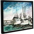 thumbnail image 1 of ArtWall Derek Mccrea "Boats Painting" Gallery-wrapped Floater-framed Canvas, 1 of 2