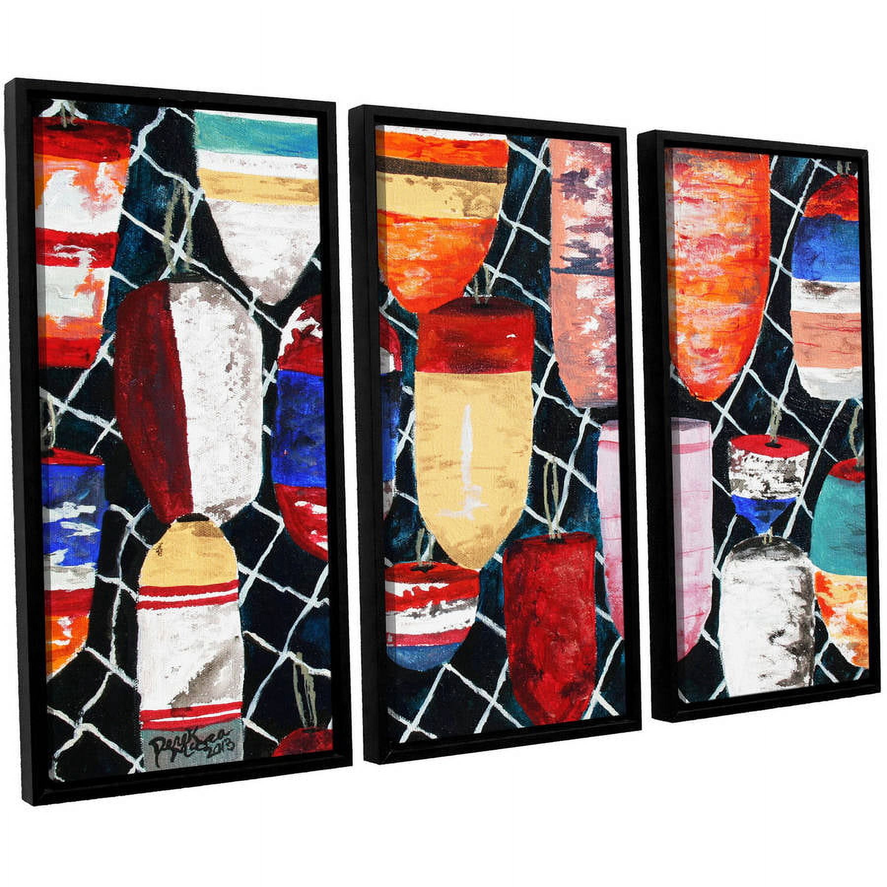 ArtWall Derek Mccrea "Buoy Painting" 3-Piece Floater-framed Canvas Set