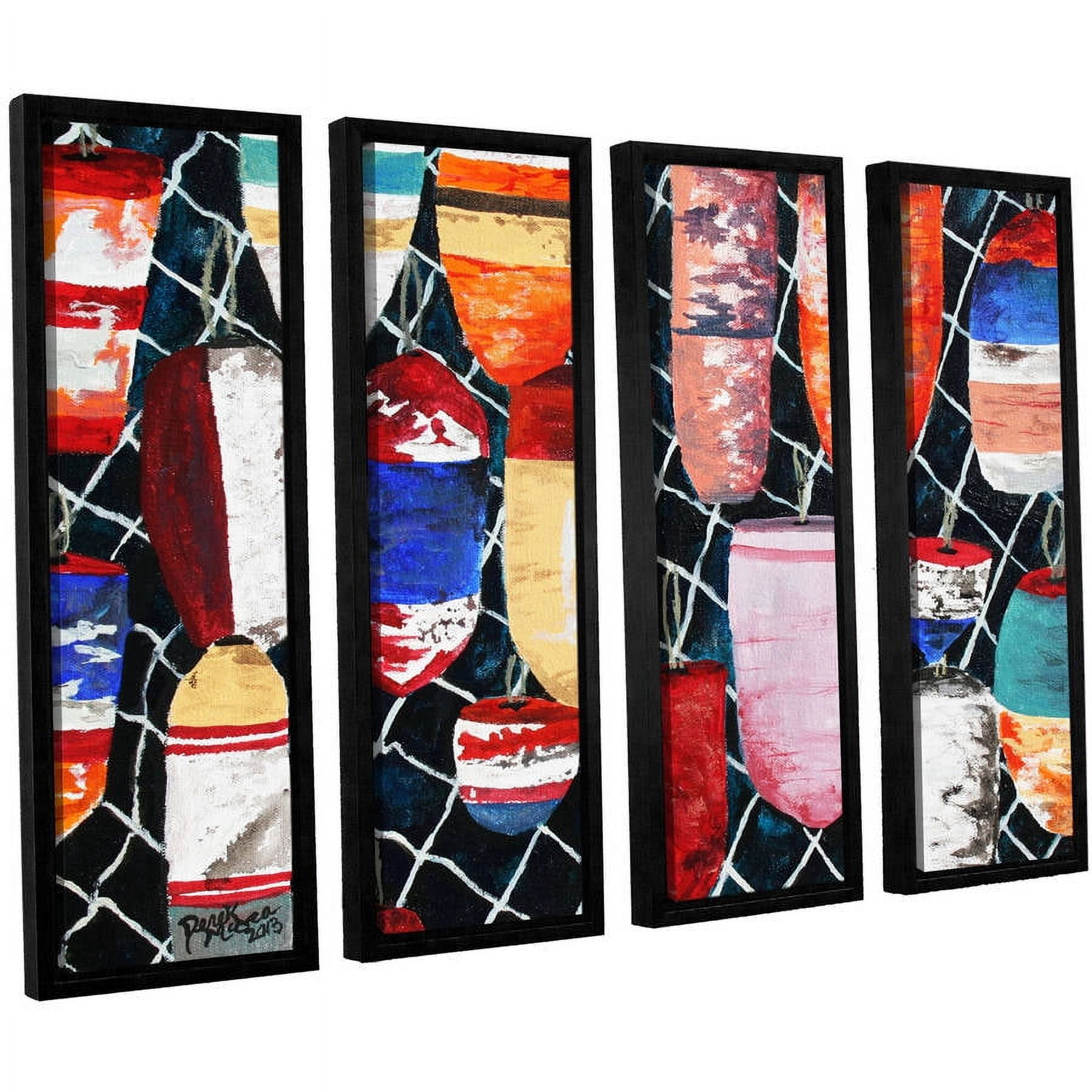 ArtWall Derek Mccrea "Buoy Painting" 4-Piece Floater-framed Canvas Set