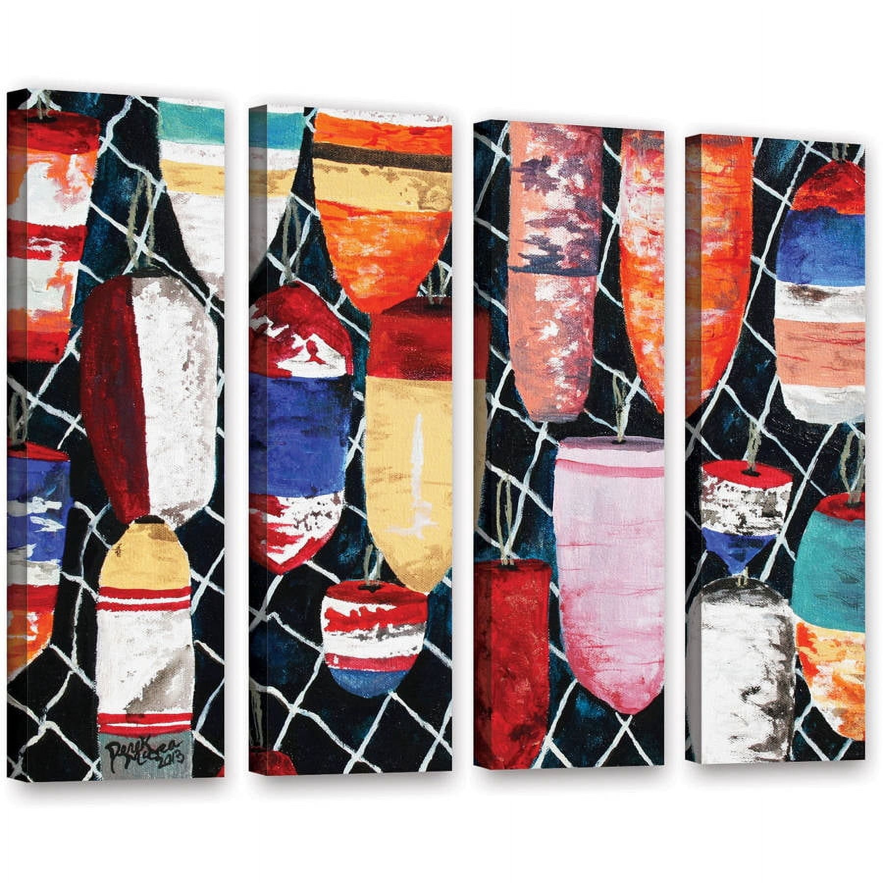 ArtWall Derek Mccrea "Buoy Painting" 4-Piece Gallery-wrapped Canvas Set