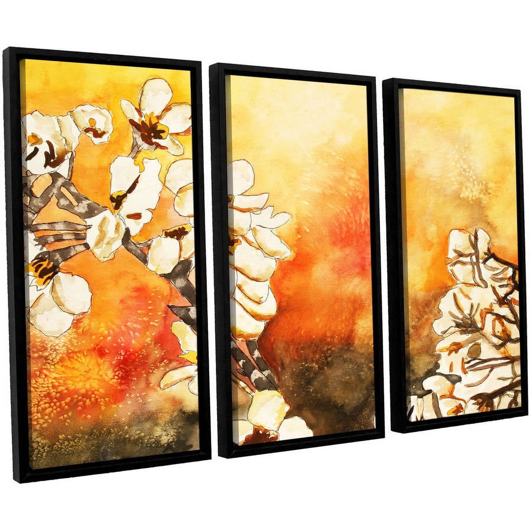 ArtWall Derek Mccrea "Cherry Blossom" 3-Piece Floater-framed Canvas Set
