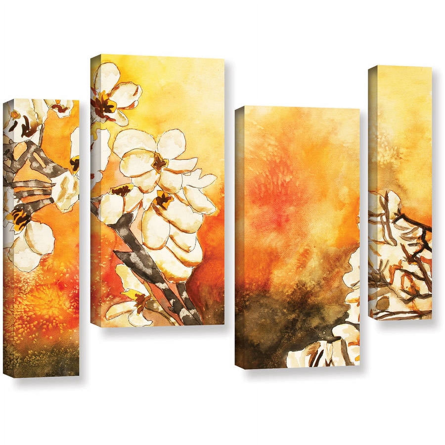ArtWall Derek Mccrea "Cherry Blossom" 4-Piece Gallery-wrapped Canvas Staggered Set