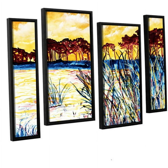 ArtWall Derek Mccrea "Coastal Pines" 4-Piece Floater-framed Canvas Staggered Set